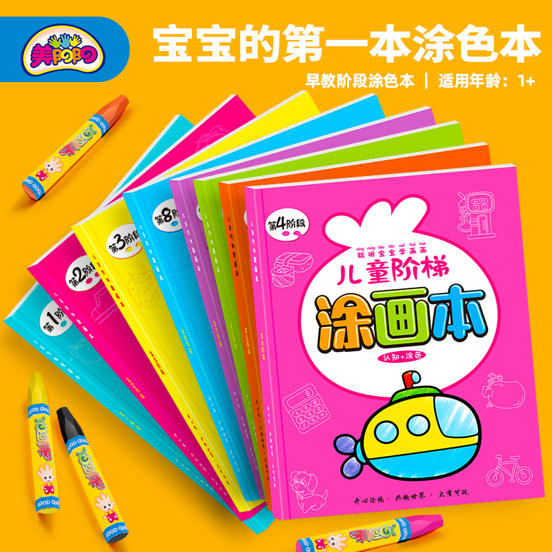 Children's Drawing Book Baby Coloring Book 2-3-6 years old kindergarten graffiti coloring picture book picture book set