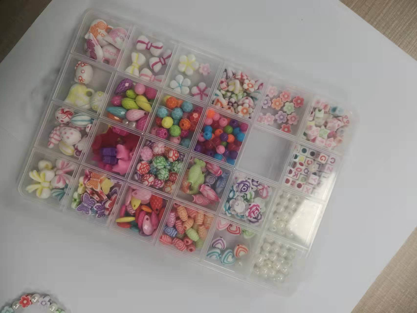 11128 Hand necklace material package Loose beads beaded paint solid color glass bead set Acrylic letter beads