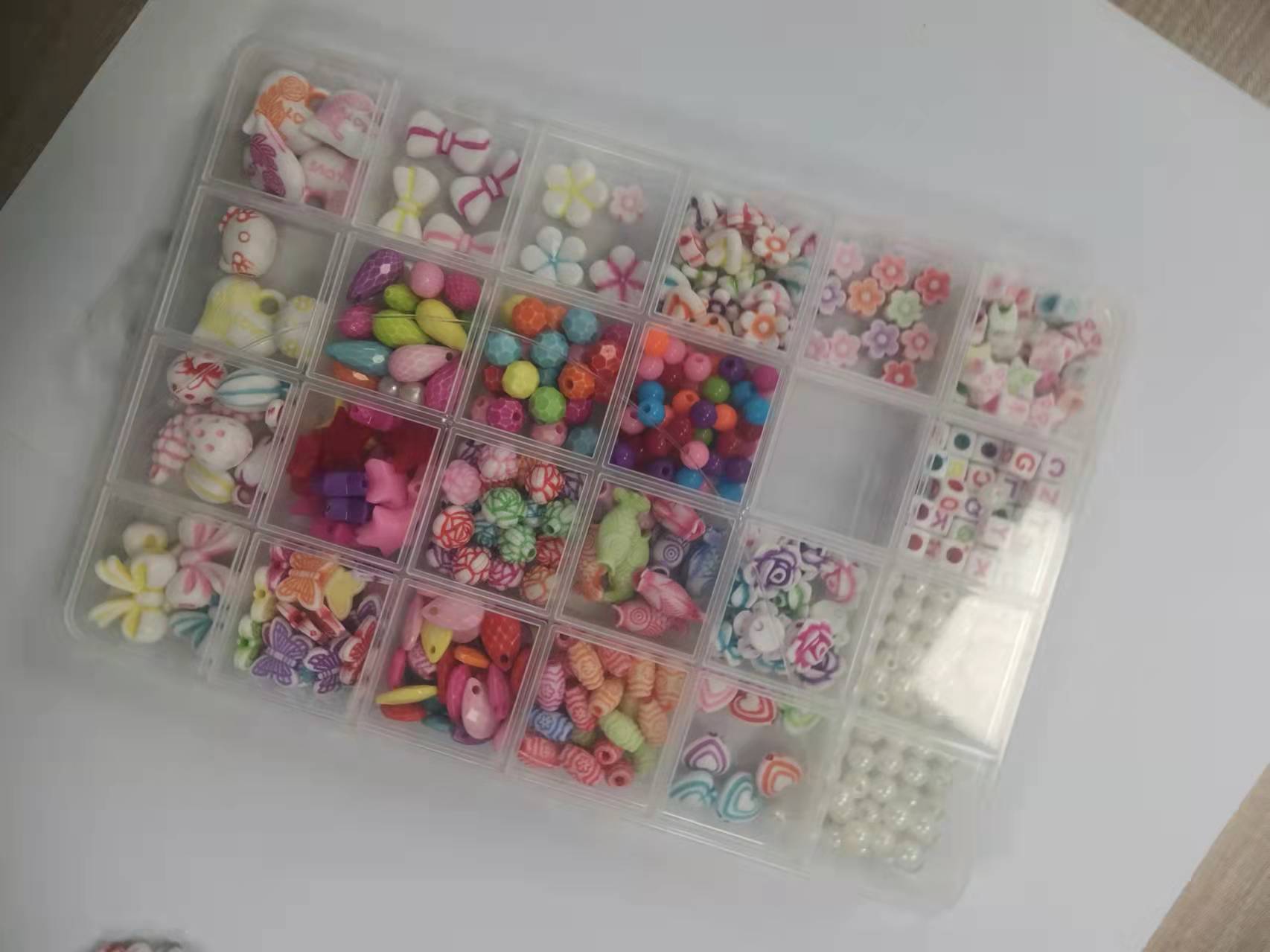 11133 Hand necklace material package Loose beads beaded paint solid color glass bead set Acrylic letter beads