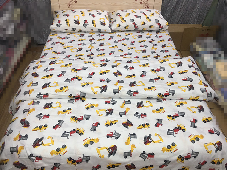 Phong cách hoạt hình cho trẻ em mới Bộ đồ dễ thương cho trẻ em bằng vải cotton nguyên chất mẫu chăn ga gối đệm đẹp