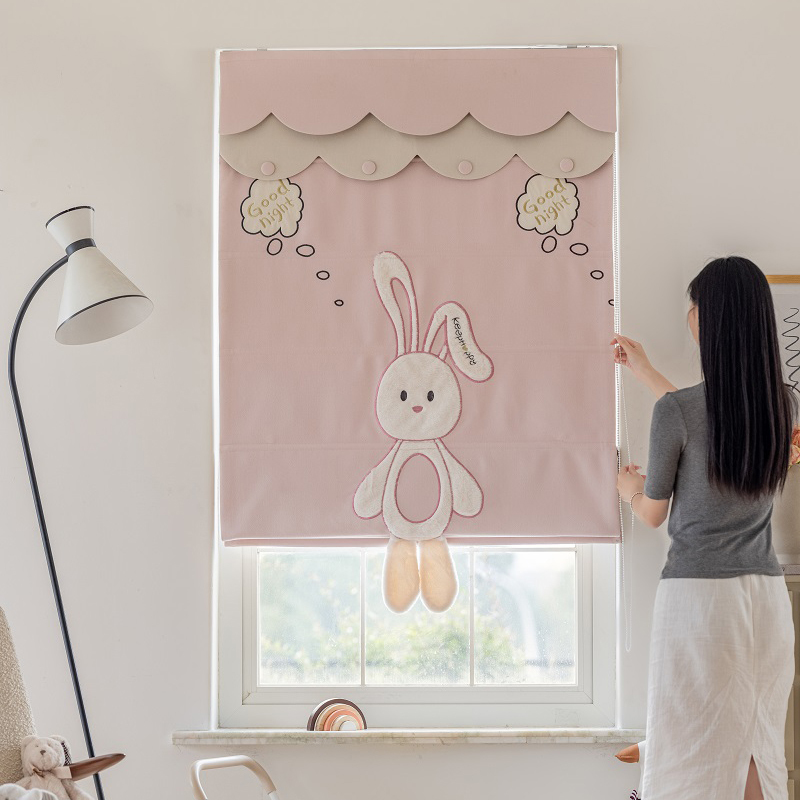 Electric Smart Voice Remote Control Curtains Cartoon Princess Style Girls' Children's Bedroom Bay Window Blackout Roman Blinds Electric Smart Voice Remote Control Curtains Cartoon Princess Style Girls' Children's Bedroom Bay Window Blackout Roman Blinds