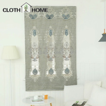 Cloth House Chenille Euro-style hollow embroidered curtain living room study restaurant Cafe Roman curtain lifting curtain