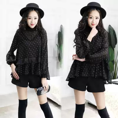 2021 autumn and winter New Korean fashion lace chiffon shirt female slim slim base shirt coat tide