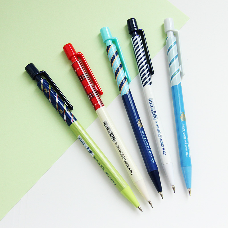 Hobby mechanical pencil cartoon hand-painted student press pencil navy style 0 5mm korean stationery wholesale