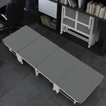 Folding bed single lunch break office nap simple portable iron bed reinforced thick hard board bed household sponge bed