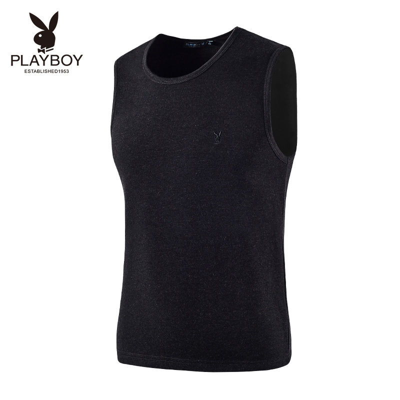 Playboy mùa thu và mùa đông mens vòng cổ áo dày ấm vest rộng vai trẻ cơ thể đáy vest mảnh đơn hàng đầu.