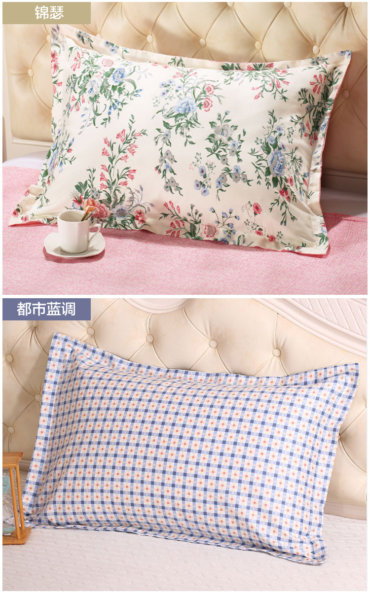 Gối đôi cotton cotton dành cho người lớn đôi lớn vỏ gối gối dành cho bà bầu