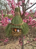 Hand-made pine branch bird nest straw weaving bird nest bird supplies garden villa kindergarten teaching equipment decoration