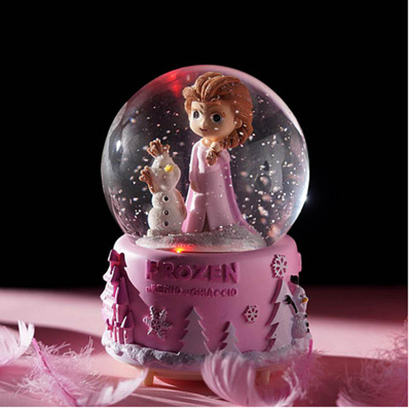 Castle little girl crystal ball music box Princess transparent ball New Year's Day girl children's gift Music Box