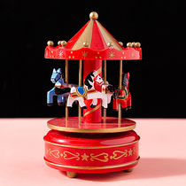  Merry-go-round music box ins super fire birthday gift girl literary small fresh Christmas music box