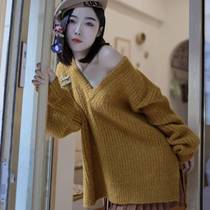 Gocies new 2021 autumn and winter loose lantern sleeves-knitted sweater 1399502-7T21846-003