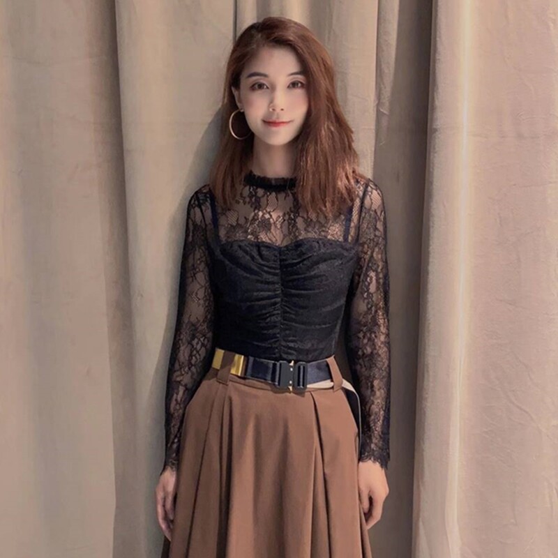 2022 Amasch new special autumn web yarn shirt lace undershirt T-shirt 5300635-1A74611-001