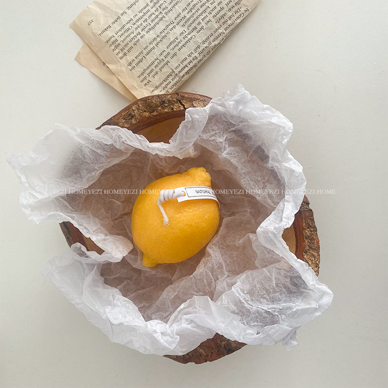 Korean ins handmade lemon cheese scented candle simple niche home decoration atmosphere decoration photo props - Taobao
