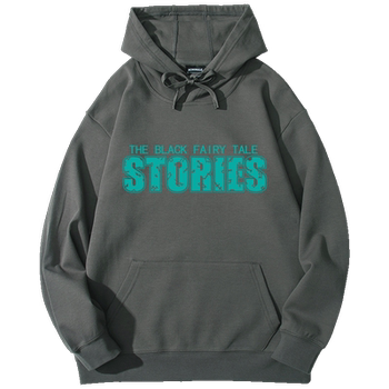 Street gray velvet thickened ins hooded sweatshirt