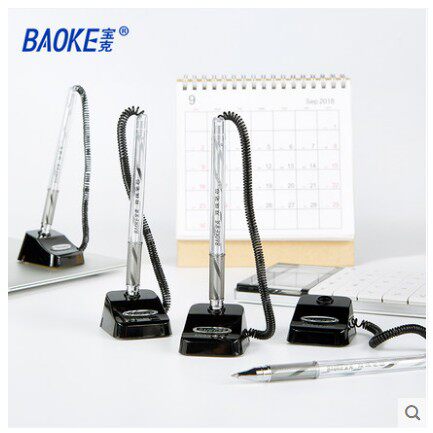 Puck 870 Pen Signature Pen 0 5 With Pen Holder Adhesive Fixed With Rope Bank Post Office Company Front Desk With Pen