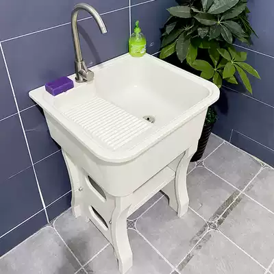 Quartz stone sink Laundry pool Laundry basin Courtyard Outdoor integrated stone laundry sink with washboard Household balcony