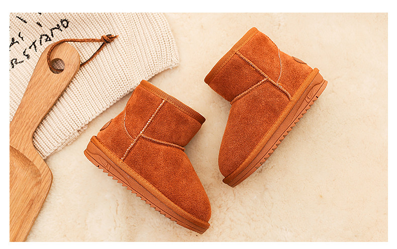 红蜻蜓 19年冬季新款 中筒儿童雪地靴 聚划算双重优惠折后￥59包邮 男、女童26~37码3色可选