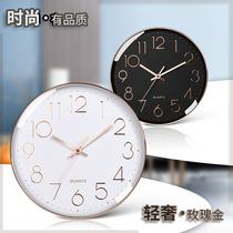 Customized wall clock living room silent clock round plastic 3D stereo digital clock factory wall clock