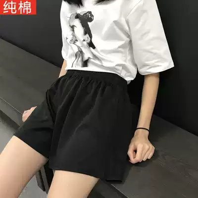 Hong Kong flavor bf ulzzang women's pants New Tide loose cotton summer wide leg sports shorts casual pants running