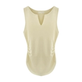 Suseyiku Lysel Trensile Plearted Design Vestend Vest 2025 Summer New Unique Top Top Top