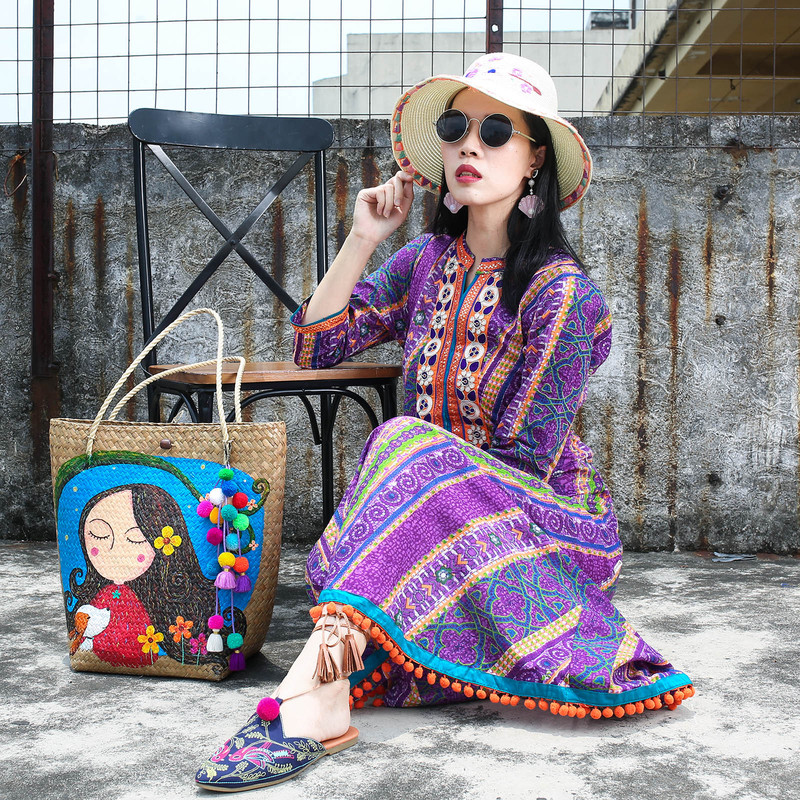 Iris Brand Tong Liya and Dong Xuan's Same Style Thai and Nepalese Embroidered Ethnic Dress