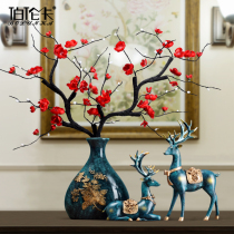 American simulation Vase ornaments home European creative flower arrangement living room porch TV cabinet decorations deer crafts