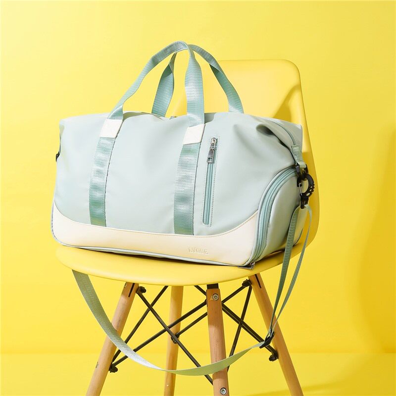 Japanese GP Travel Bag Woman Short Luggage Bag Large Capacity Canvas Yoga Sports Fitness Bag Dry And Wet Separation