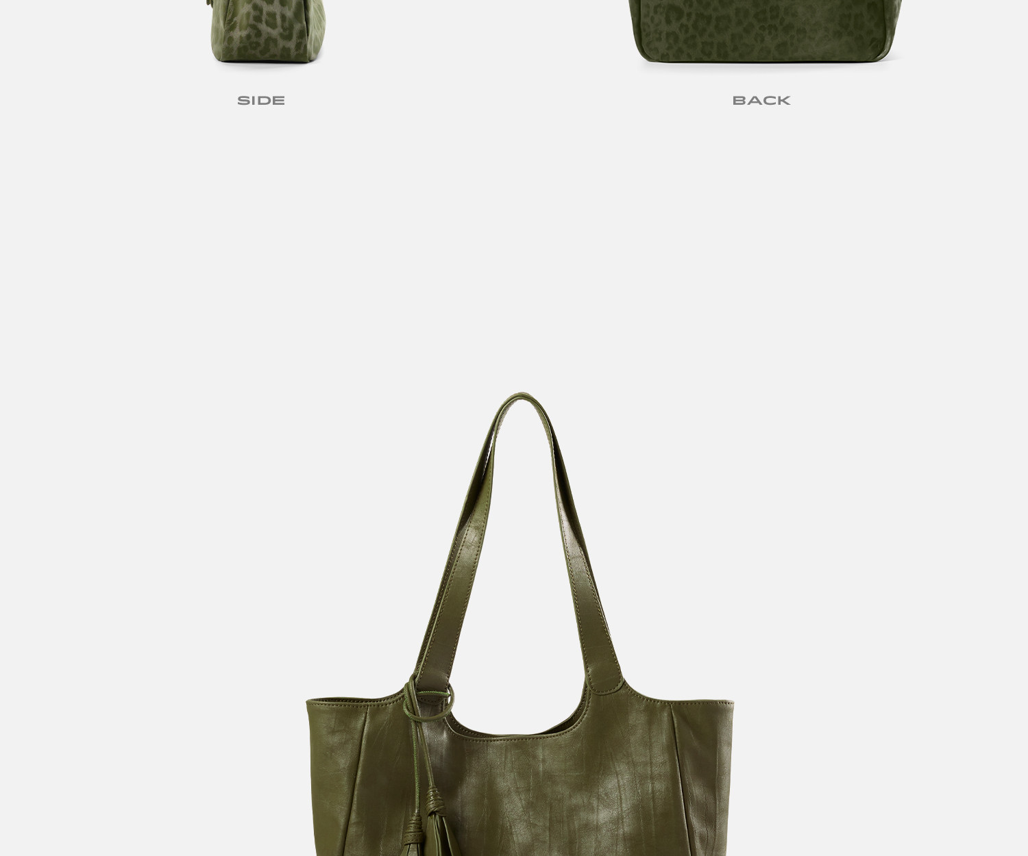 JACD Leopard Print Magnetic Snap Shoulder Bag