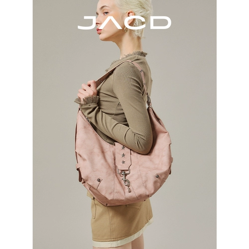 JACD Розовая вместительная и большая весенняя сумка через плечо, сумка на одно плечо