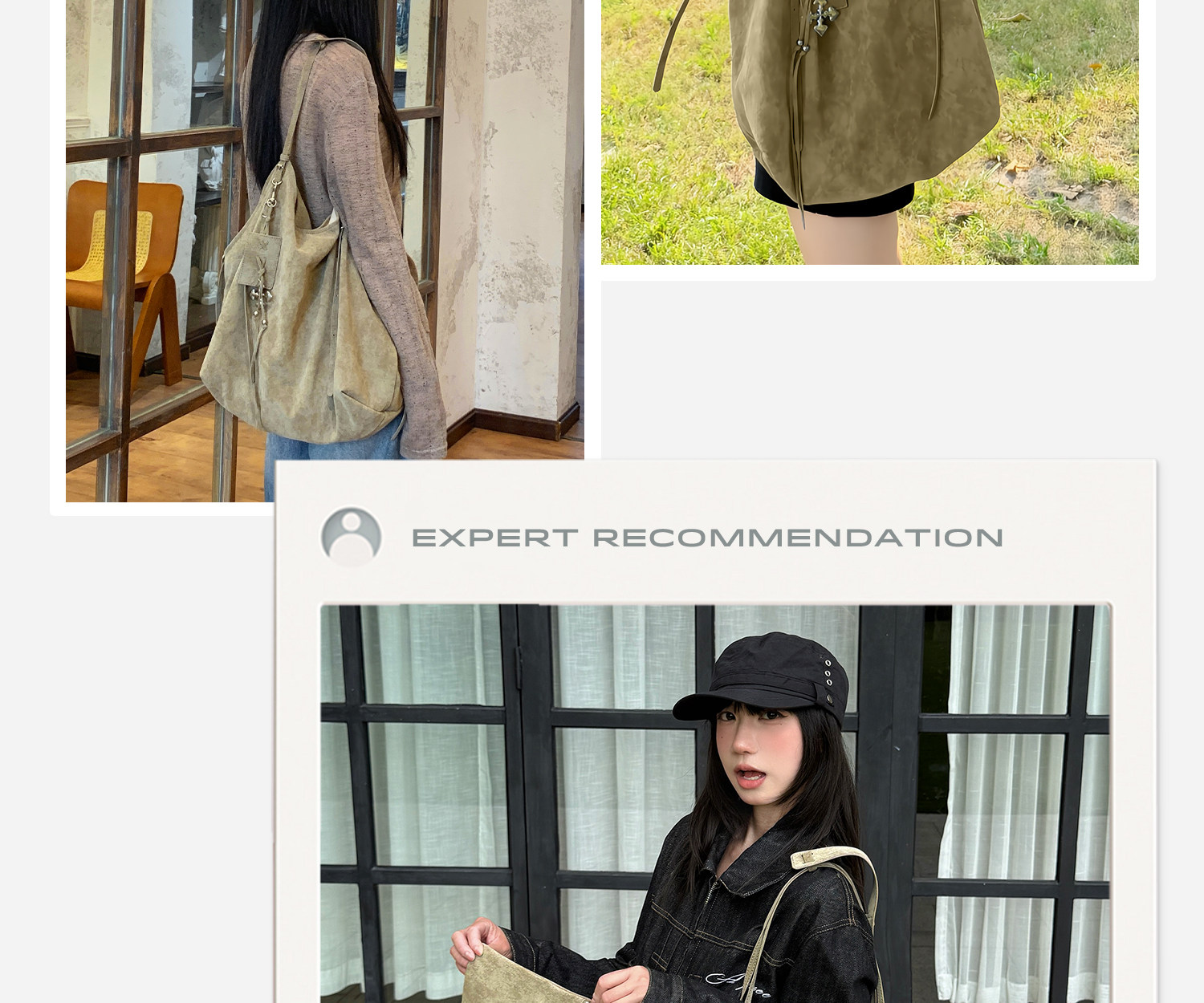 JACD Magnetic Snap Leather Tote Bag