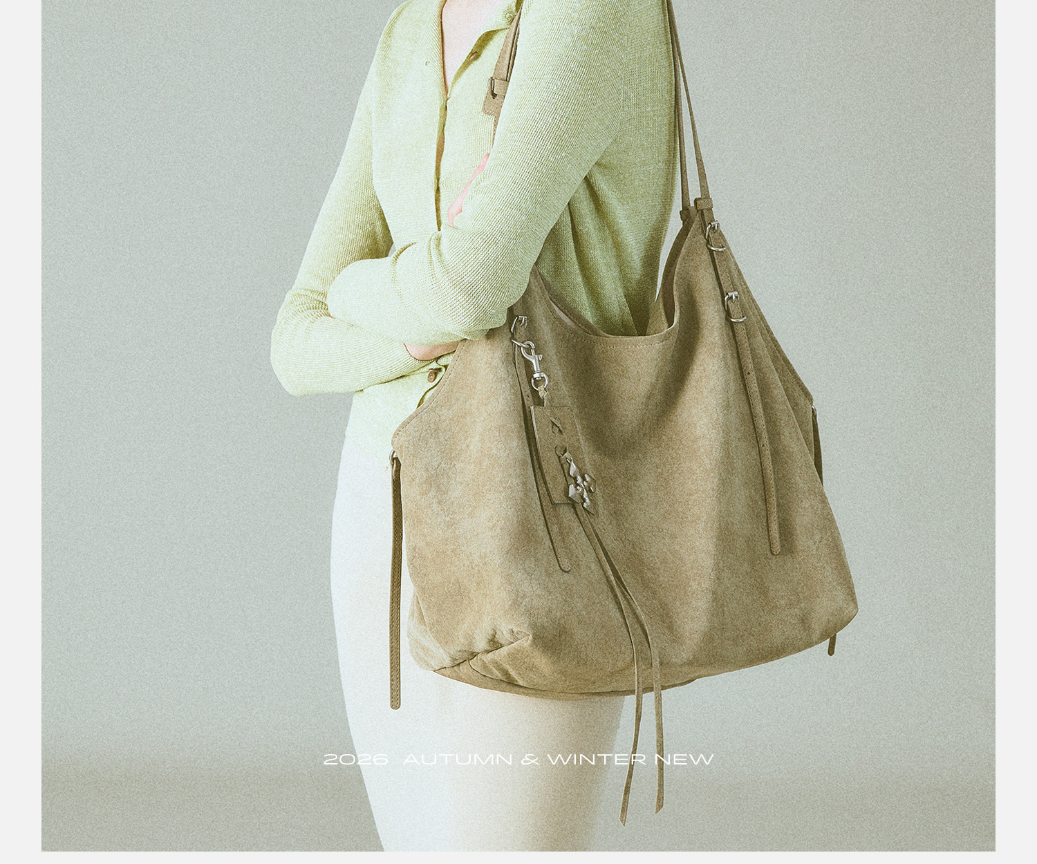 JACD Magnetic Snap Leather Tote Bag