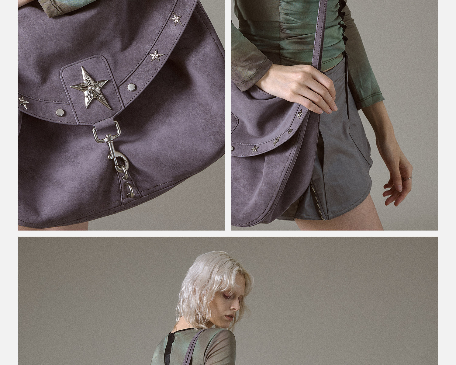 JACD Mist Purple Flap-Top Shoulder Bag