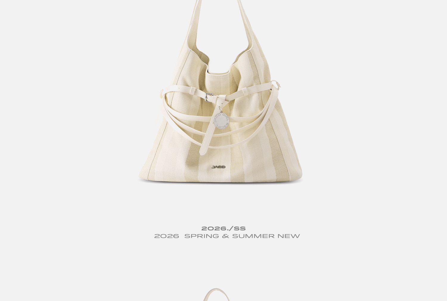 JACD Linen Magnetic Snap Shoulder Bag