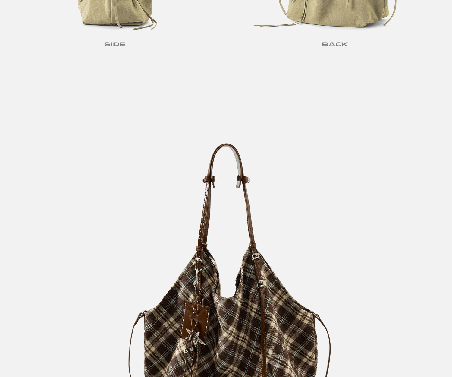 JACD Magnetic Snap Leather Tote Bag