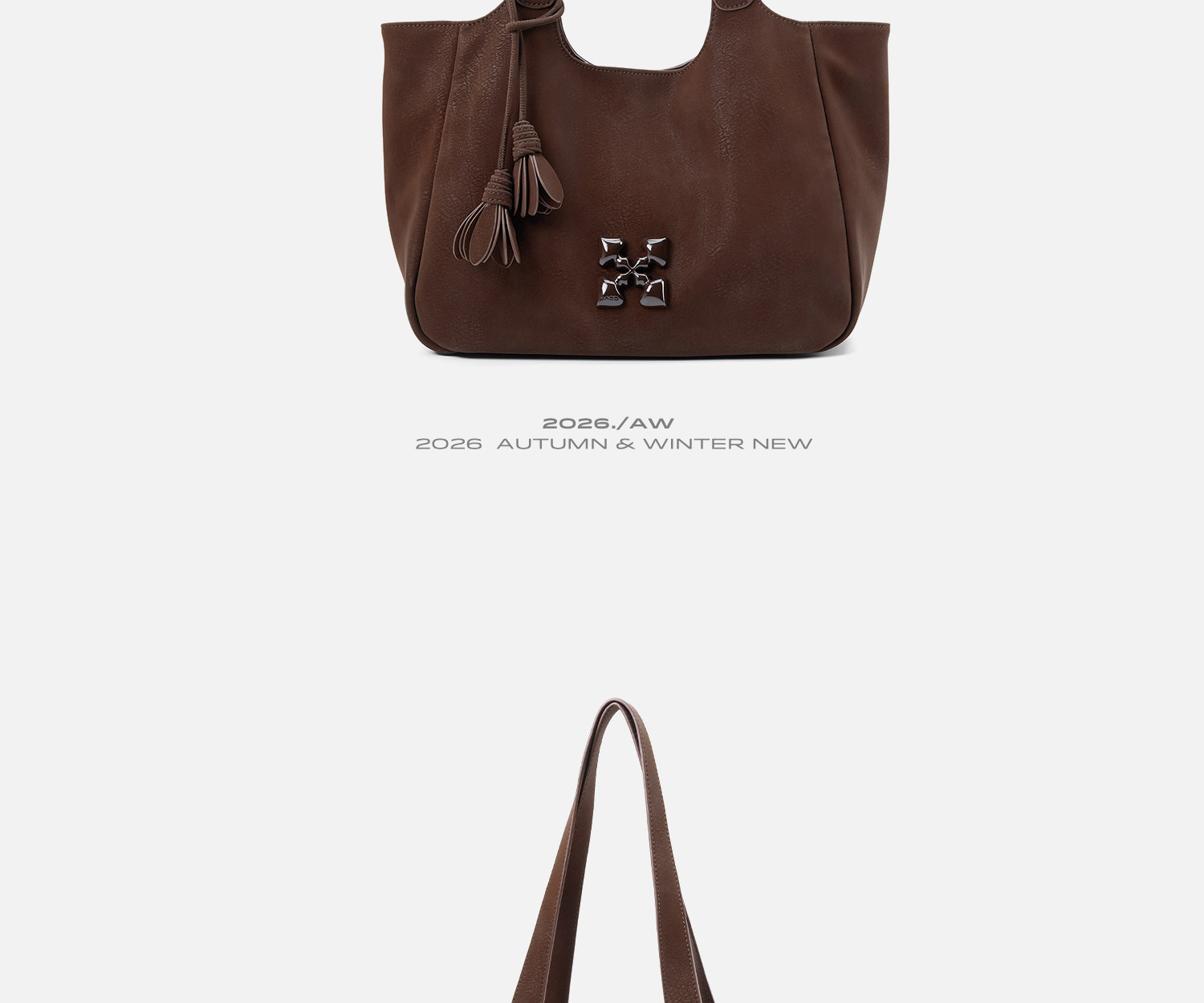JACD Faux Leather Magnetic Snap Tote Bag