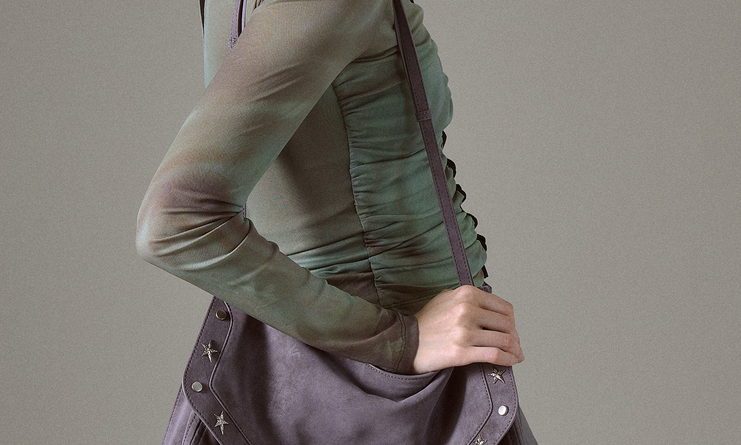 JACD Mist Purple Flap-Top Shoulder Bag