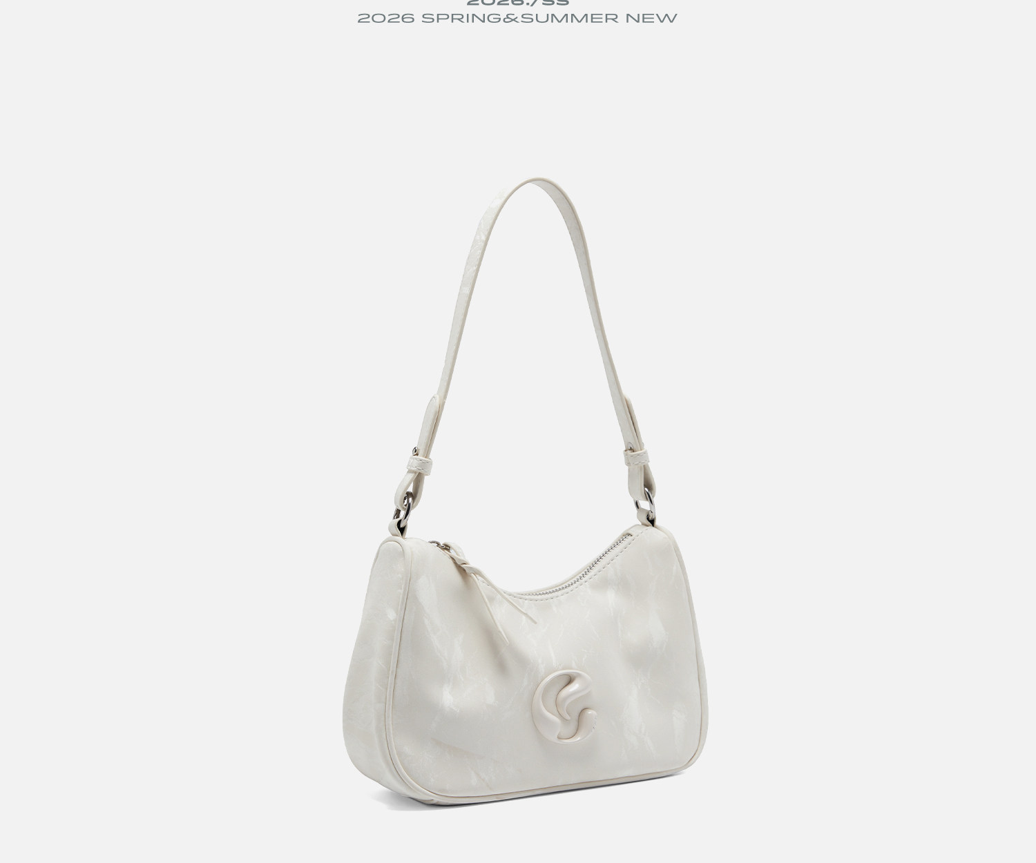 JACD Faux Leather Zip-Top Underarm Bag