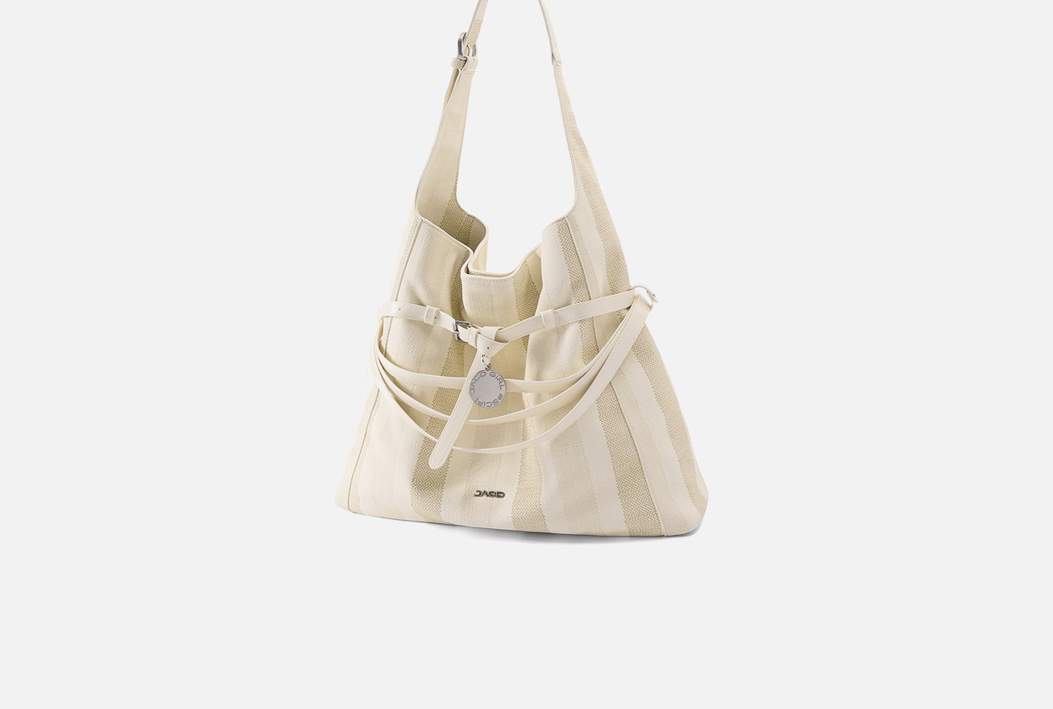 JACD Linen Magnetic Snap Shoulder Bag
