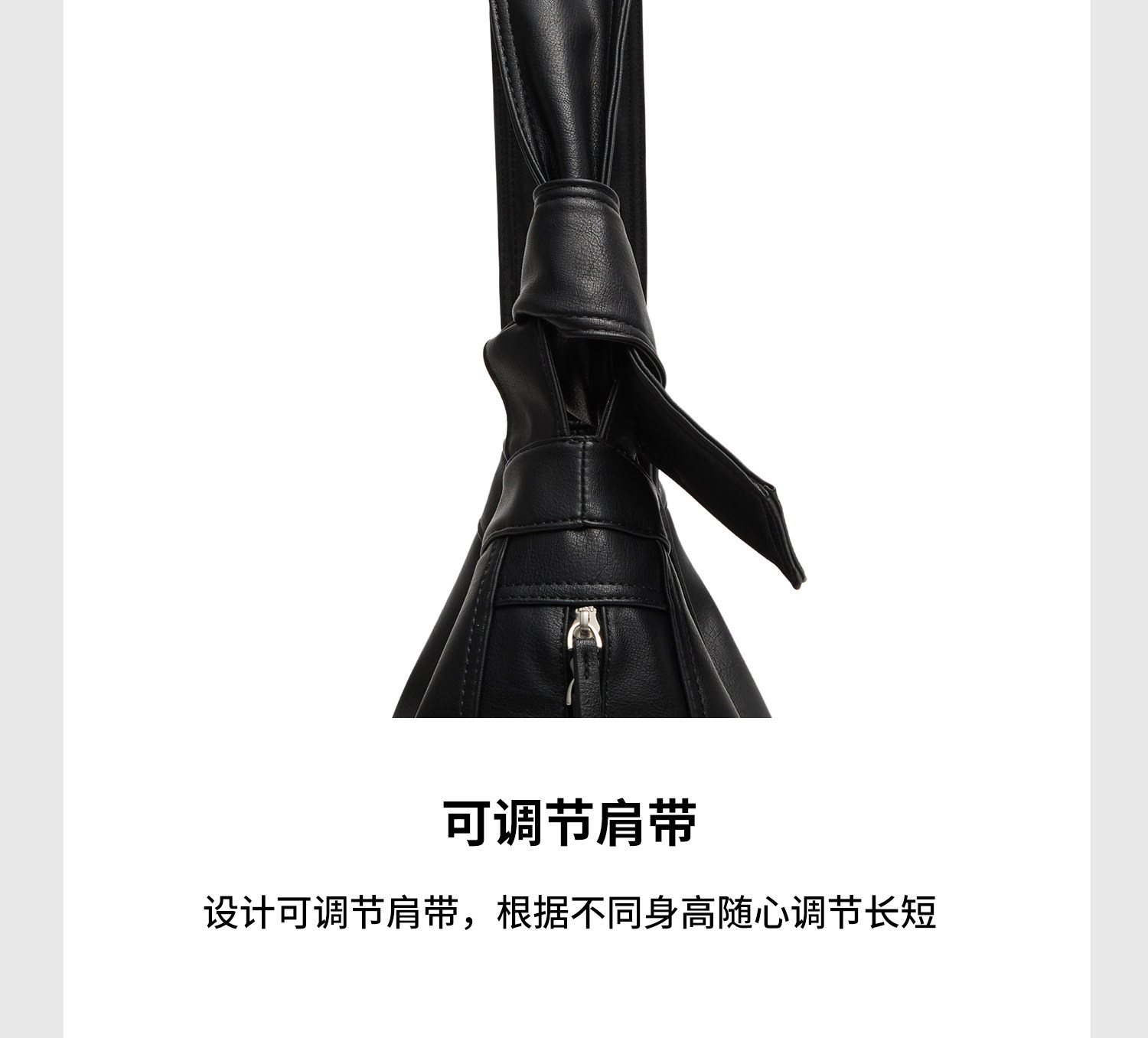 JACD Black Synthetic Leather Magnetic Snap Tote Bag