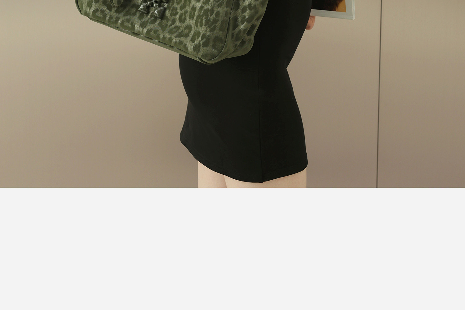 JACD Leopard Print Magnetic Snap Shoulder Bag