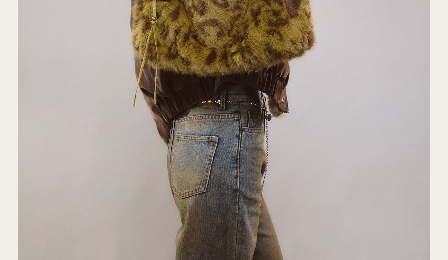 JACD Brown Plush Leopard Tote Bag