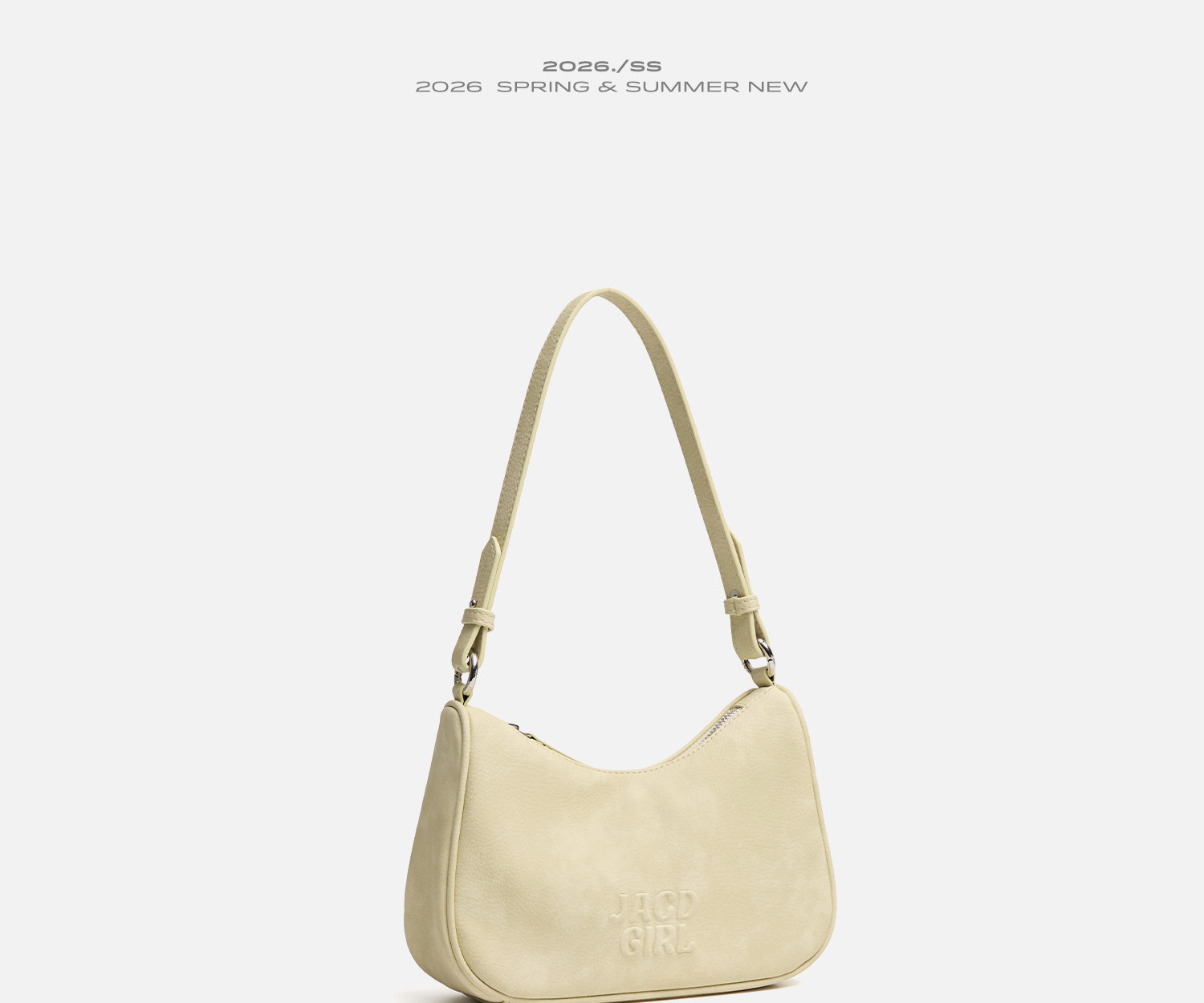 JACD Faux Leather Zip-Top Underarm Bag