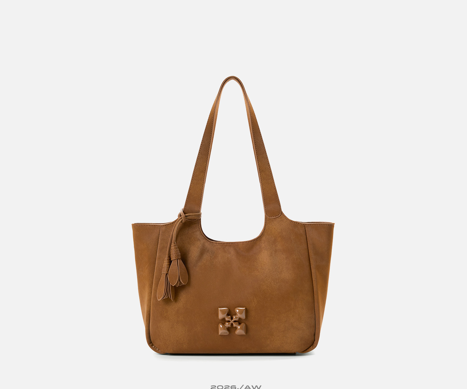 JACD Faux Leather Magnetic Snap Tote Bag