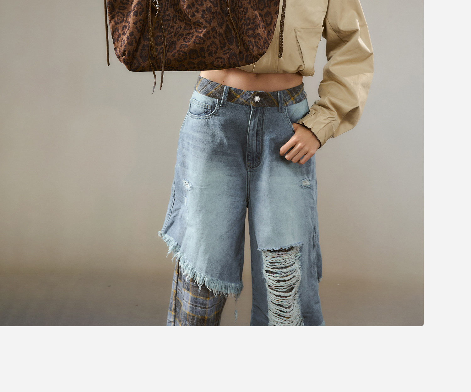 JACD Leopard Print Faux Leather Hobo Bag