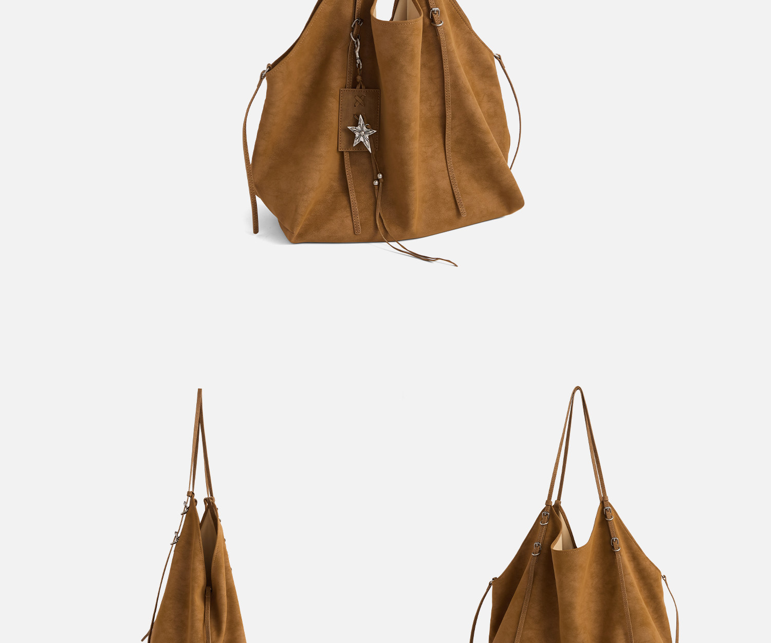 JACD Leopard Print Faux Leather Hobo Bag