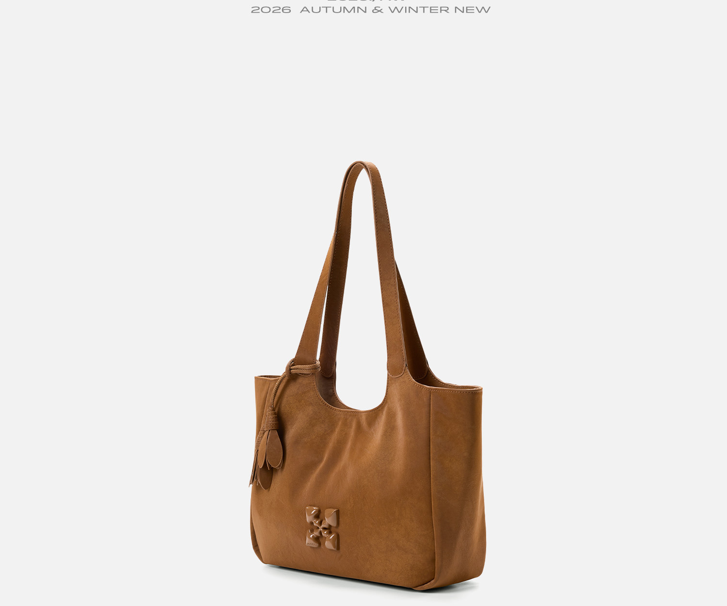 JACD Faux Leather Magnetic Snap Tote Bag