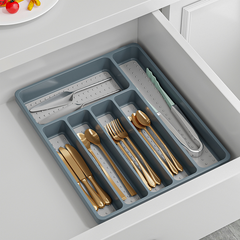 Kitchen knife and fork tableware storage box chopsticks spoon classification cabinet large-capacity built-in drawer storage partition