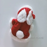 Рождественская новогодняя осень и зима плюс бархат -красные домашние собака Год одежды кролика Держите теплый плюшевый бишон beau