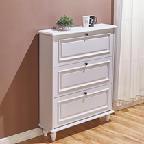 Shoe cabinet Simple modern ultra-thin dump white entrance 17CM foyer cabinet European balcony door multi-function storage