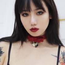 BAY hand made super cute soft cat Mi Harajuku neck ring big bow love lock Harajuku collar